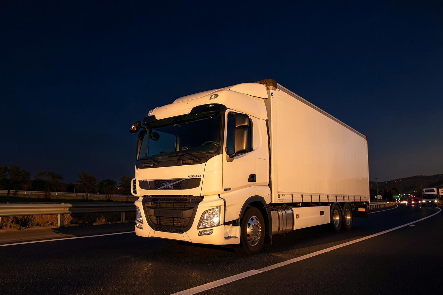 Mezzo pesante PM Servizi in viaggio su autostrada italiana